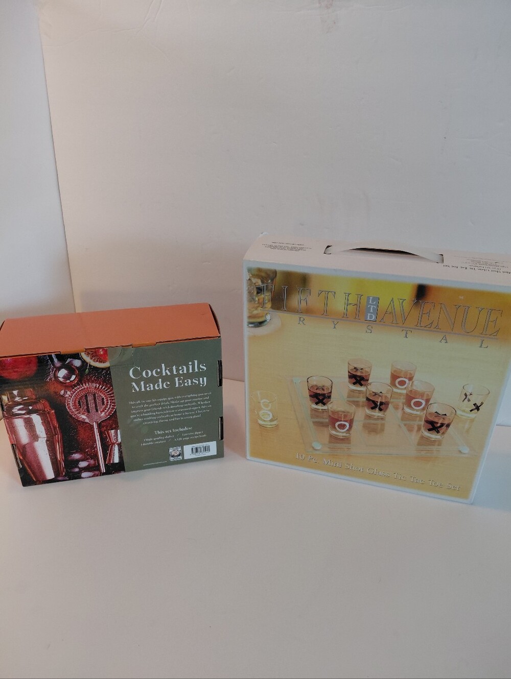 Cocktails Made Easy Bar Set - Fith Avenue Mini Shot Glass Tic Tac Toe